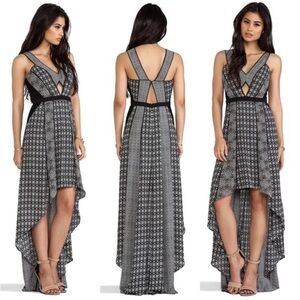REVOLVE Black and White Patterned Dress